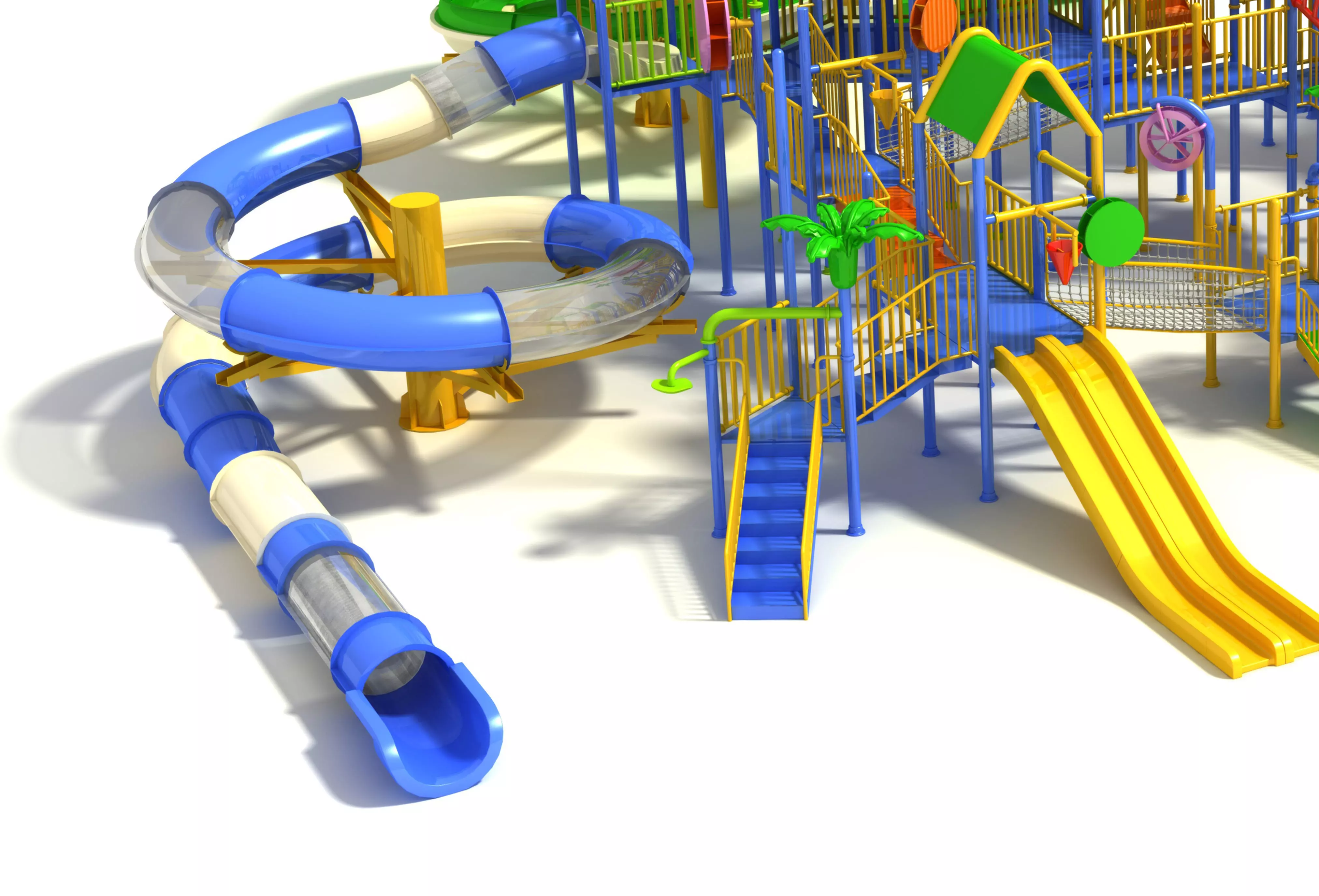 Water park slide 3D model 3D model_4