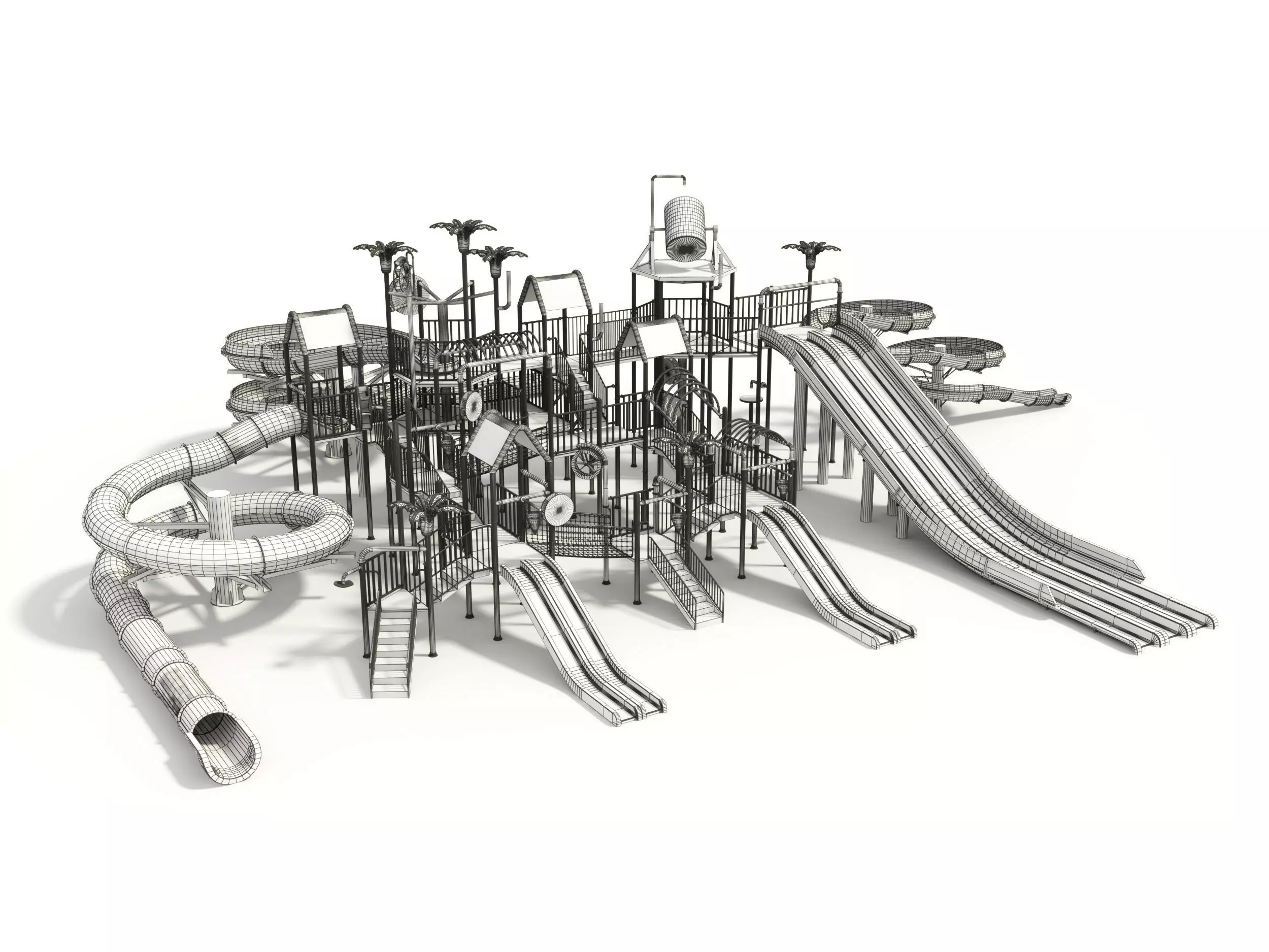 Water park slide 3D model 3D model_5