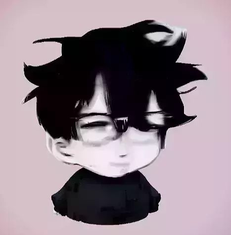 3D model of cartoon glasses boy Asthetic model