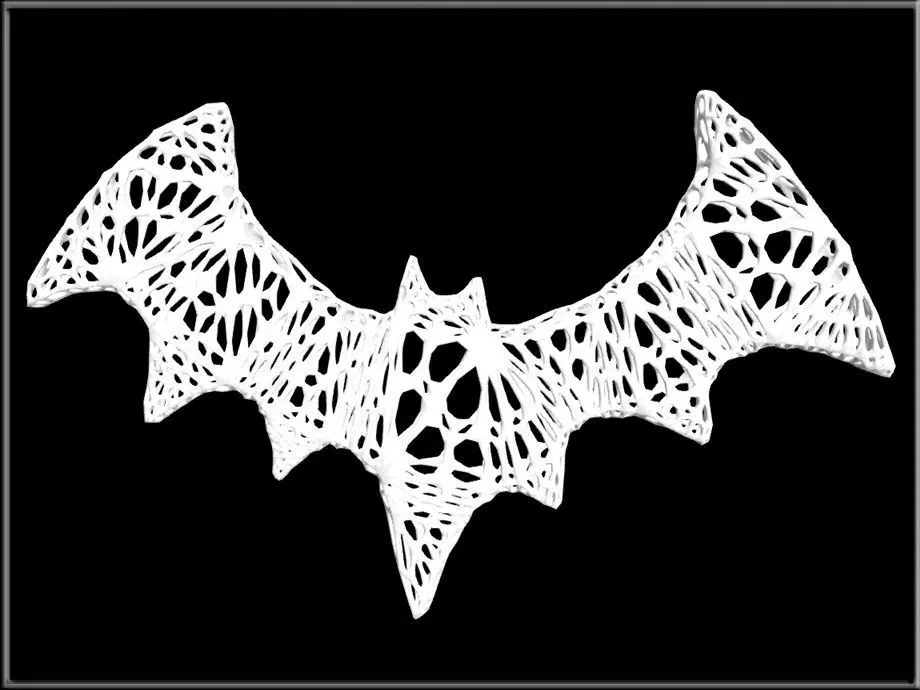 BAT FLY Reticulation Low-poly 3D model_3