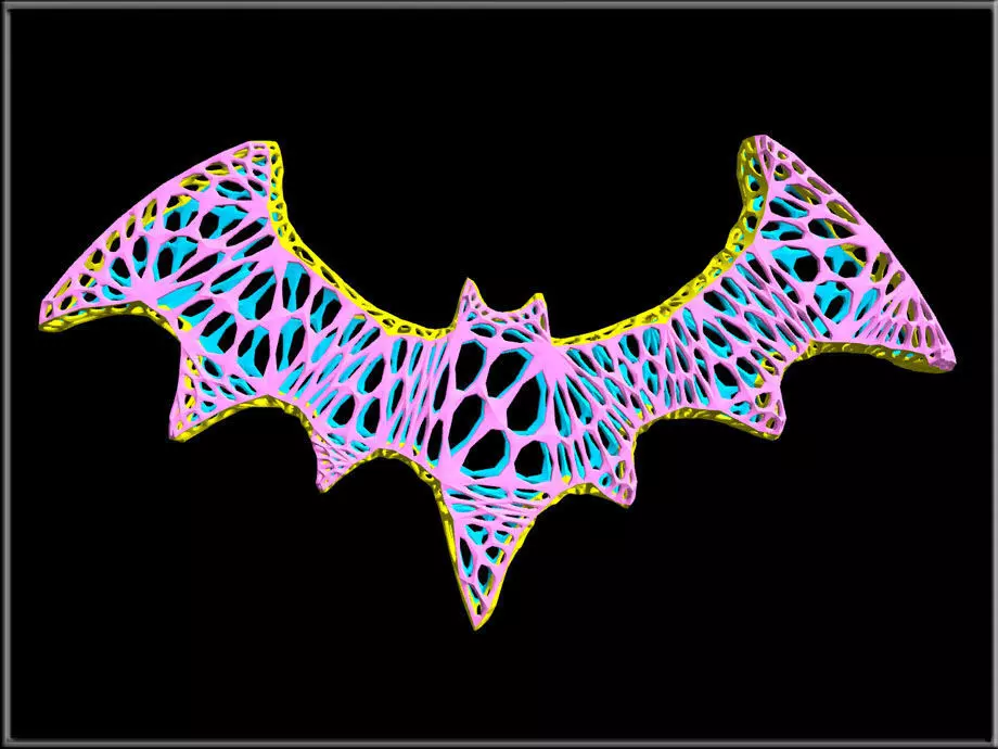 BAT FLY Reticulation Low-poly 3D model_0