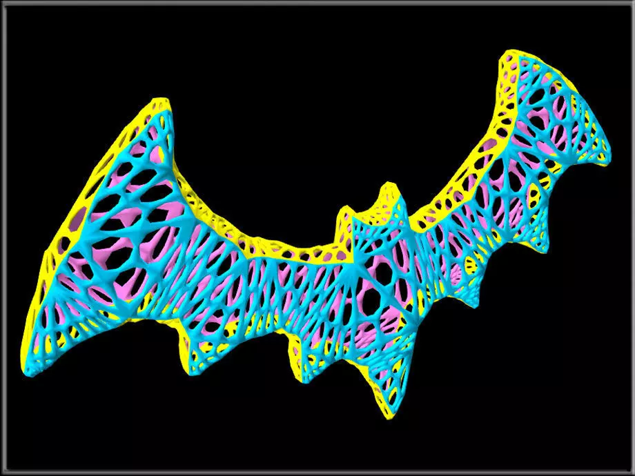 BAT FLY Reticulation Low-poly 3D model_2