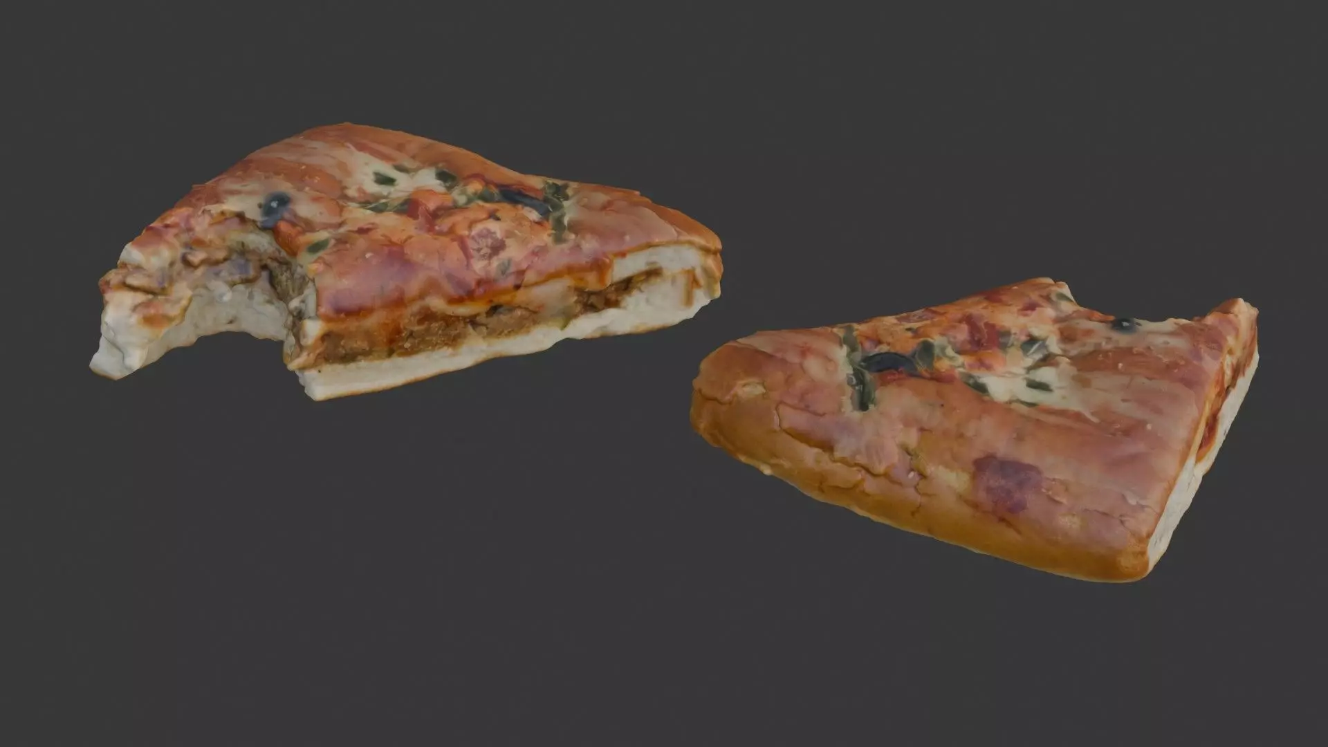 Savory Pastry Slice Scan Low-poly 3D model_0