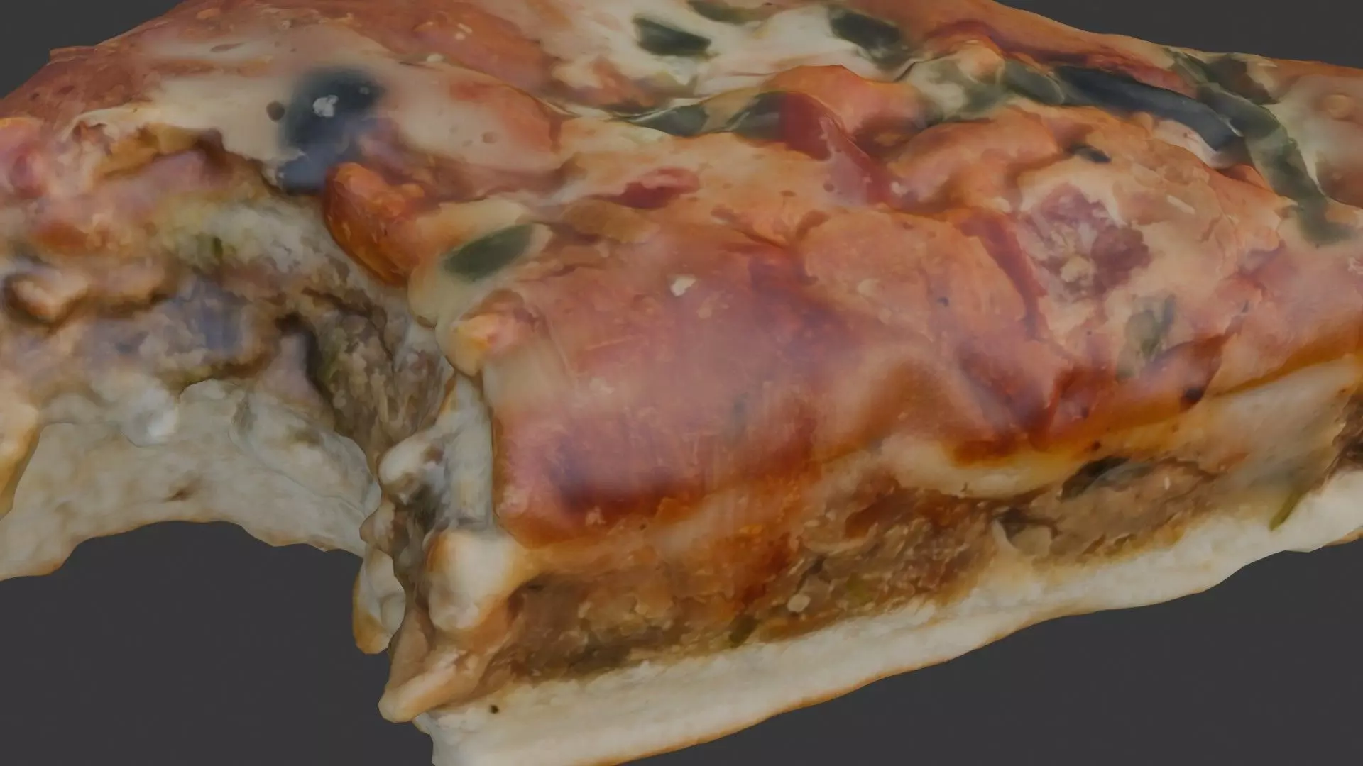 Savory Pastry Slice Scan Low-poly 3D model_2