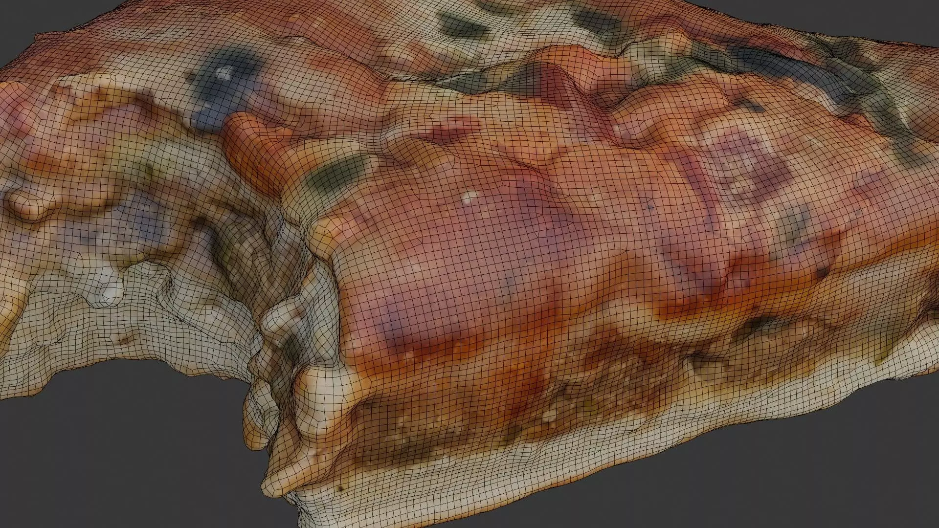 Savory Pastry Slice Scan Low-poly 3D model_3