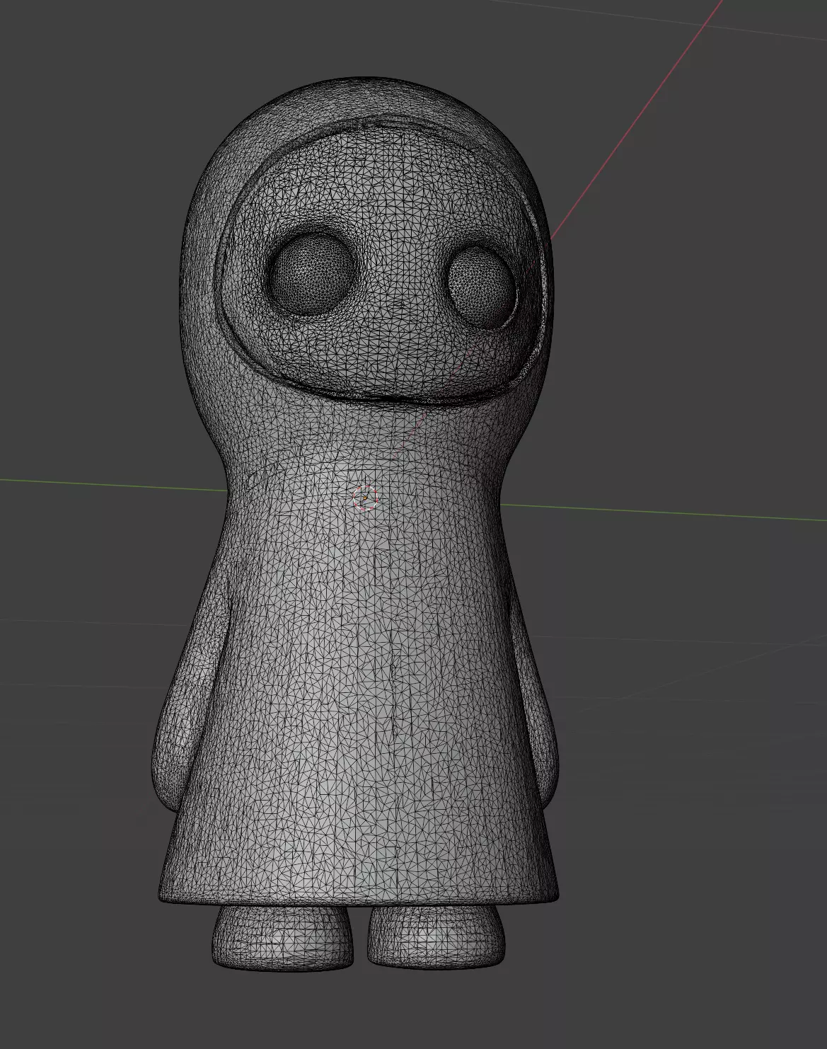 Cute Hooded Figurine Cut Parts for Easy 3D Printing 3D print model_3