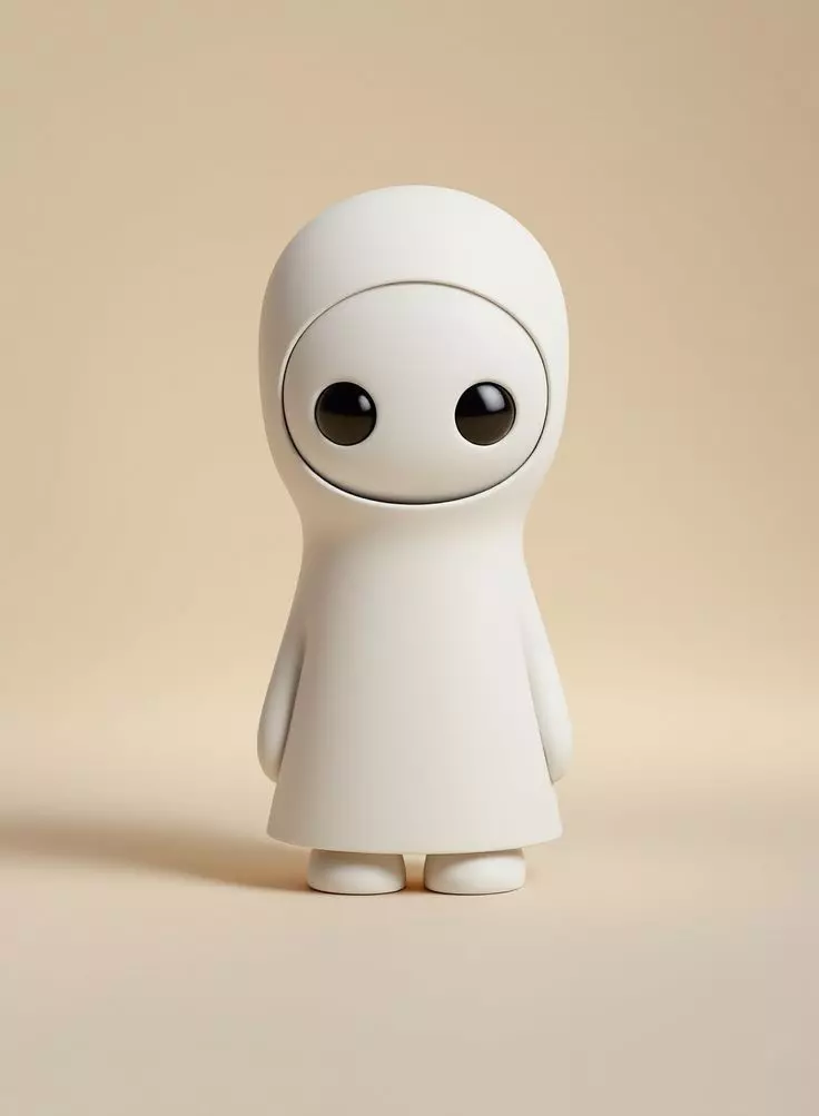 Cute Hooded Figurine Cut Parts for Easy 3D Printing 3D print model_0