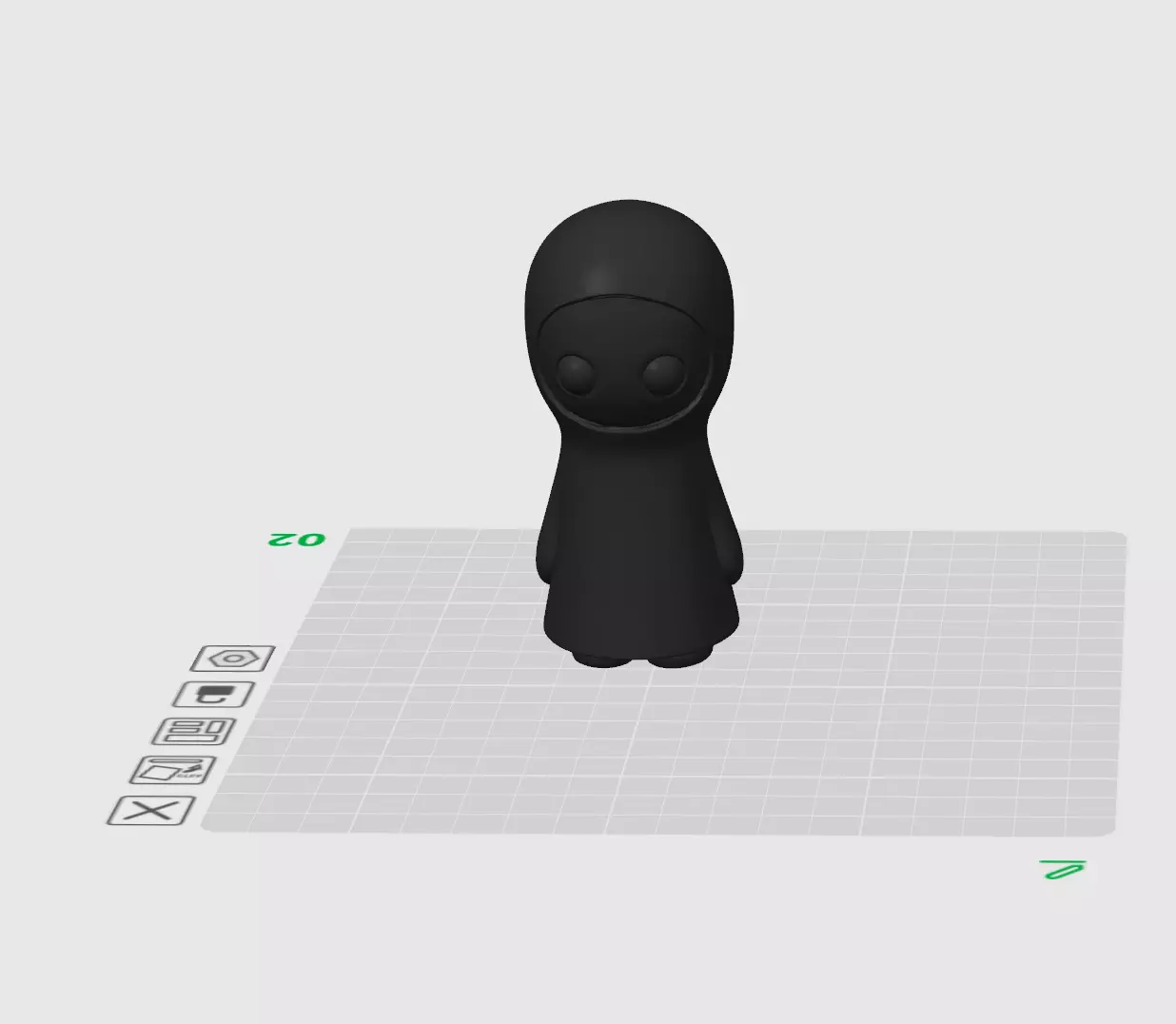 Cute Hooded Figurine Cut Parts for Easy 3D Printing 3D print model_6