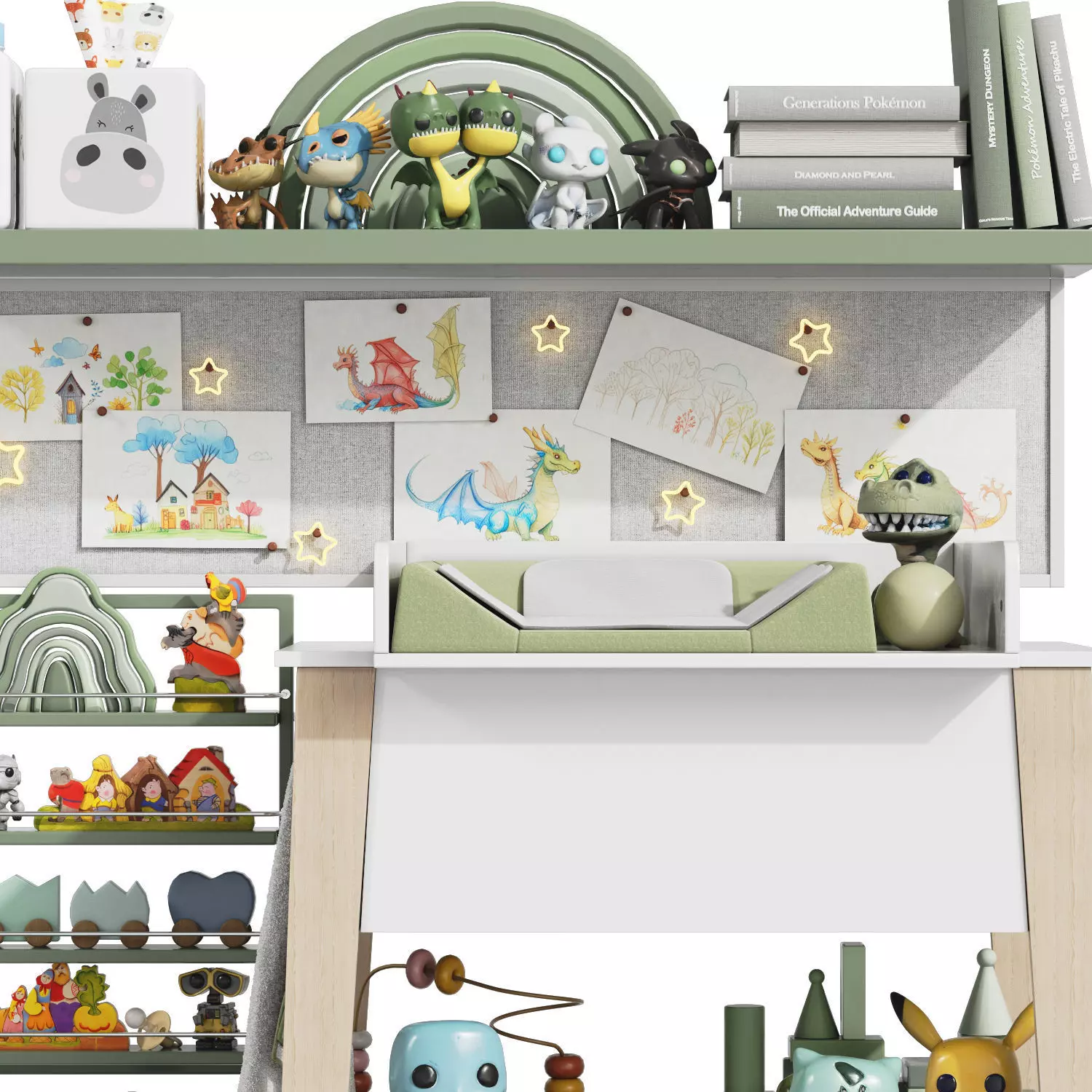 Micuna Changing Table with Decor 3D model_4