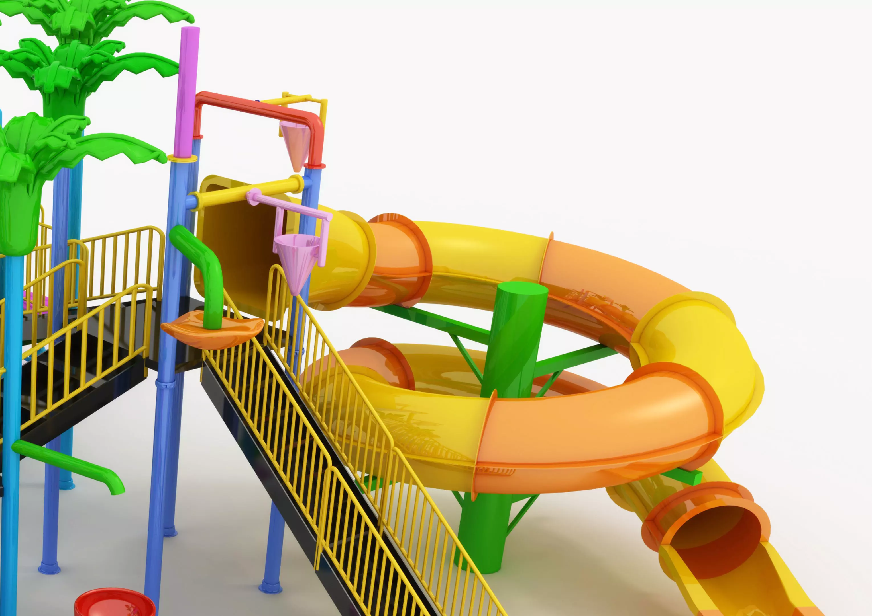 Water Slides 3D model_4