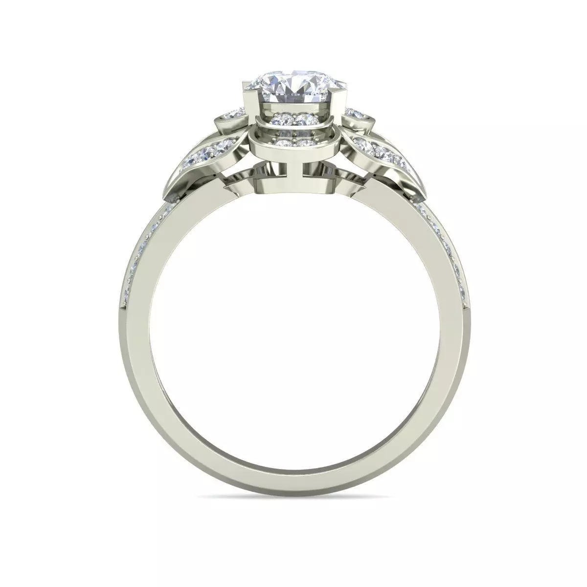 Women Ring Render 3dm STL OBJ FBX Details 3D print model_1