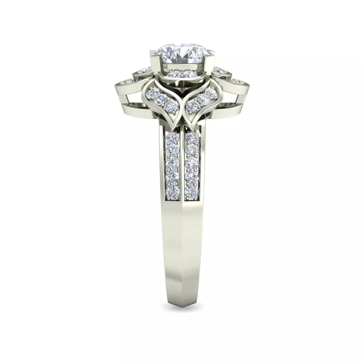 Women Ring Render 3dm STL OBJ FBX Details 3D print model_2