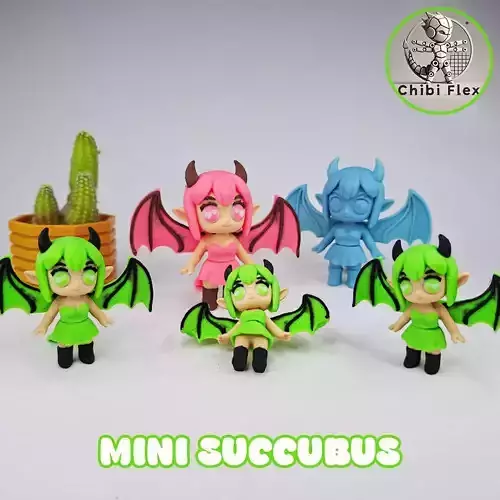 Flexi Mini Succubus Print In Place No Supports