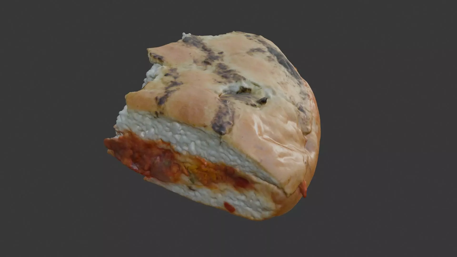  Molded Bread Slice Scan Low-poly 3D model_6