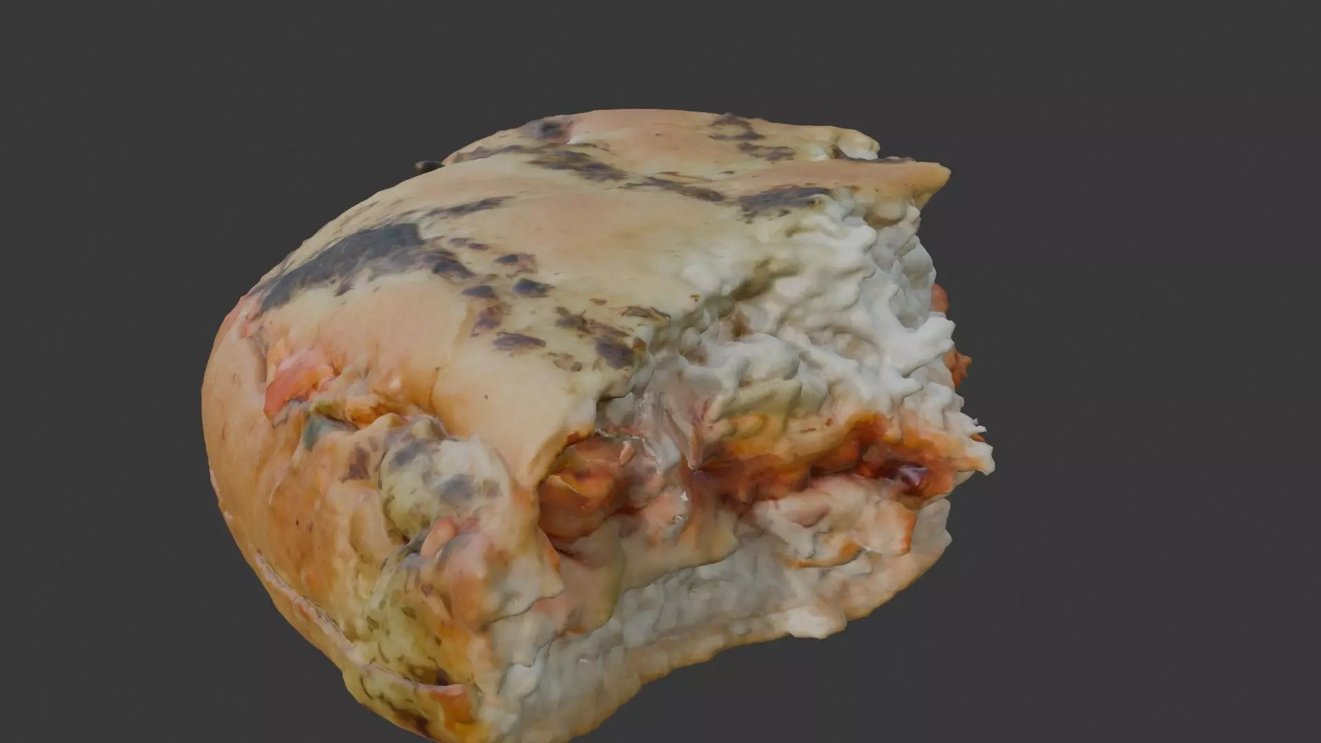  Molded Bread Slice Scan Low-poly 3D model_2