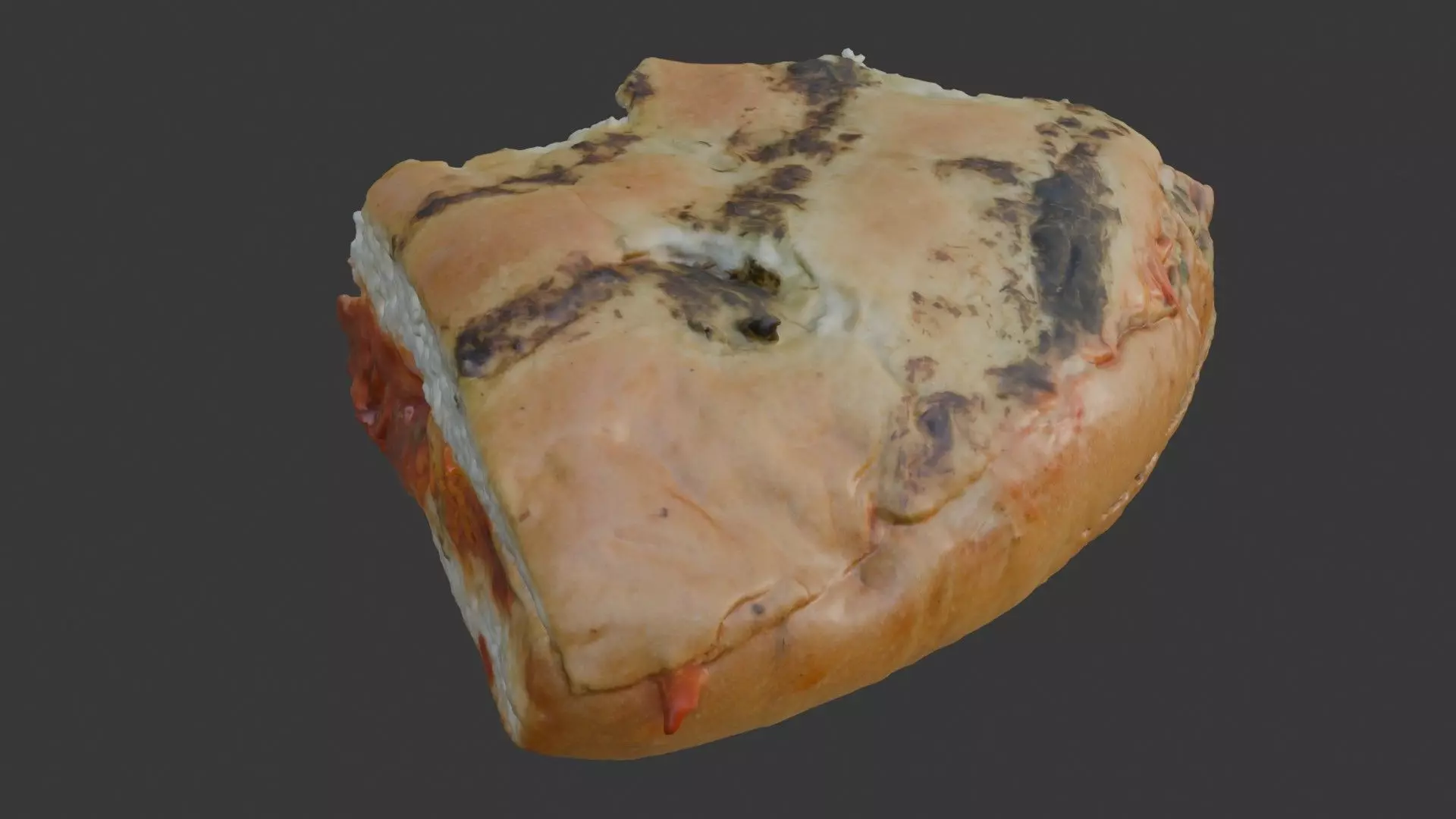  Molded Bread Slice Scan Low-poly 3D model_7