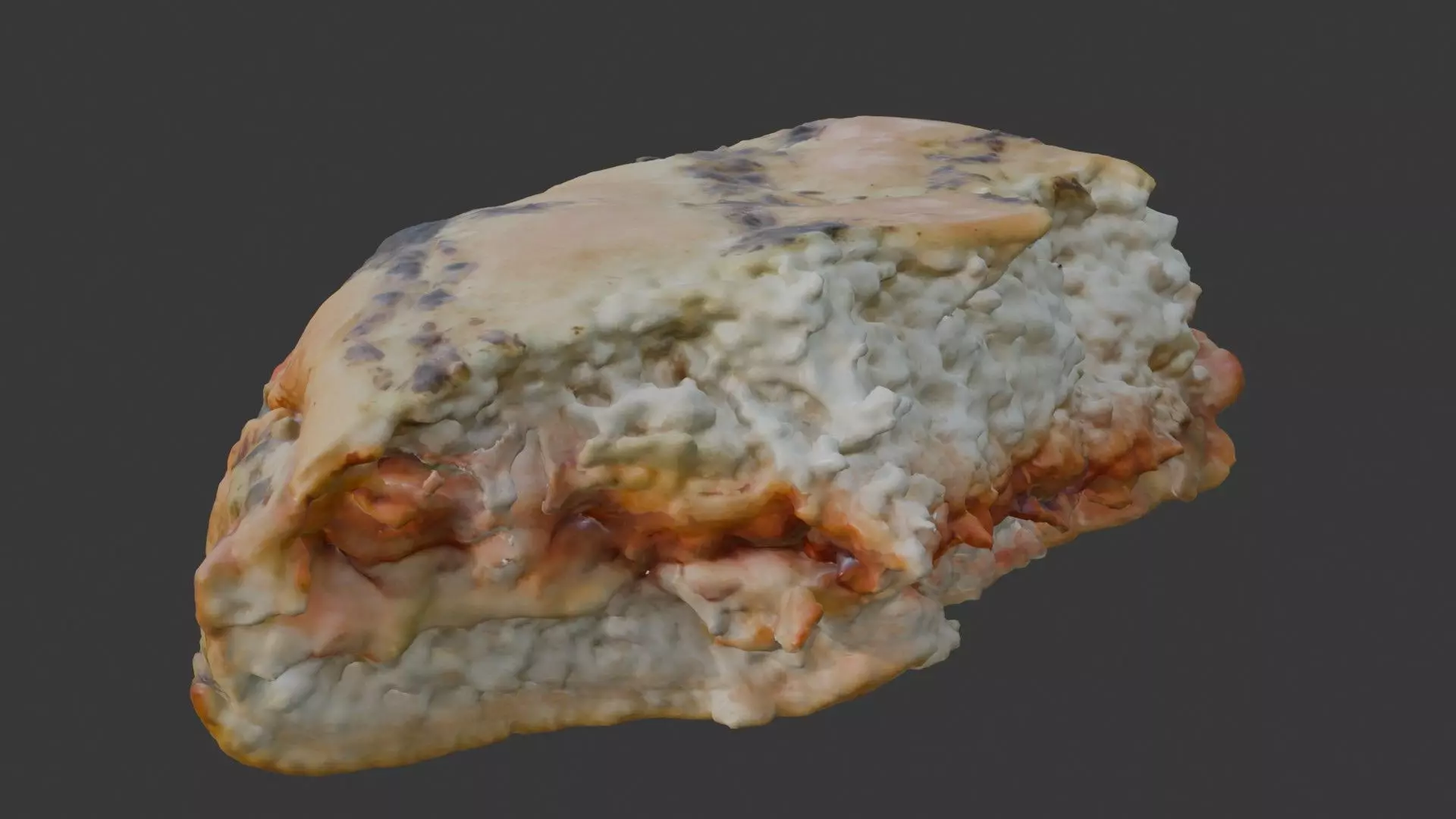  Molded Bread Slice Scan Low-poly 3D model_4