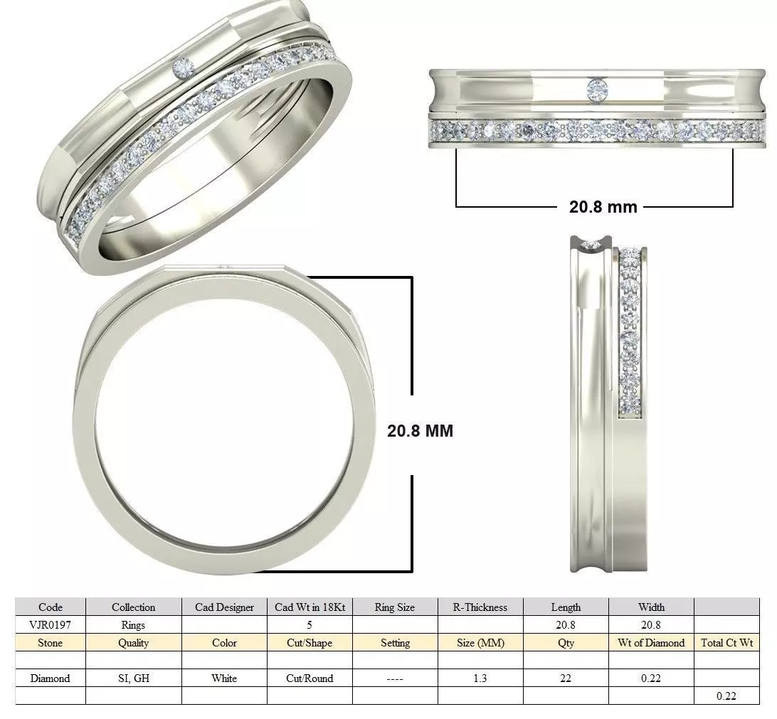 Women Ring Render 3dm STL OBJ FBX Details 3D print model_5