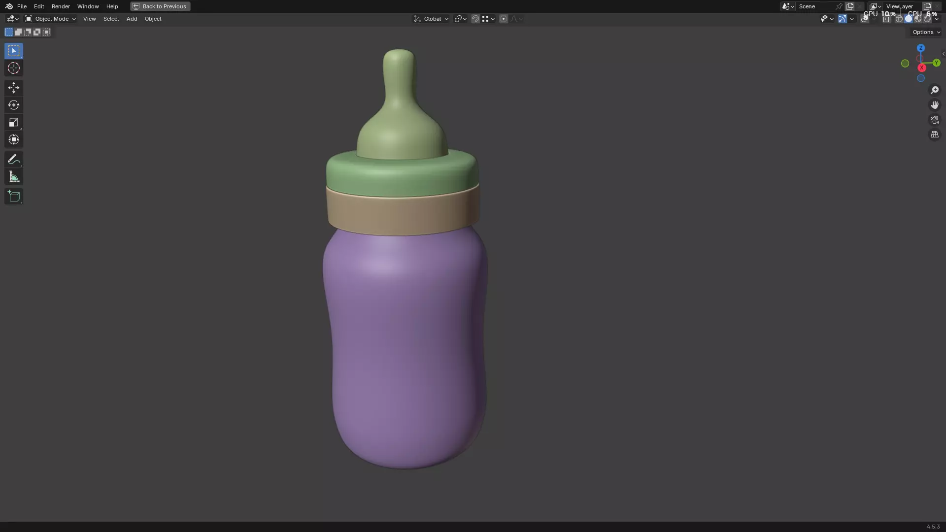 Baby Bottle With Milk 3D model_14