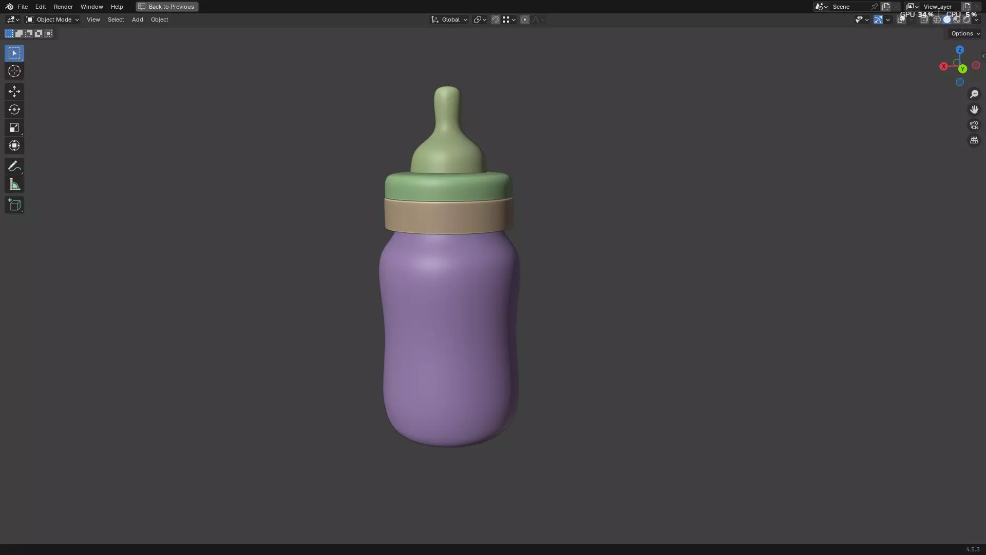 Baby Bottle With Milk 3D model_38