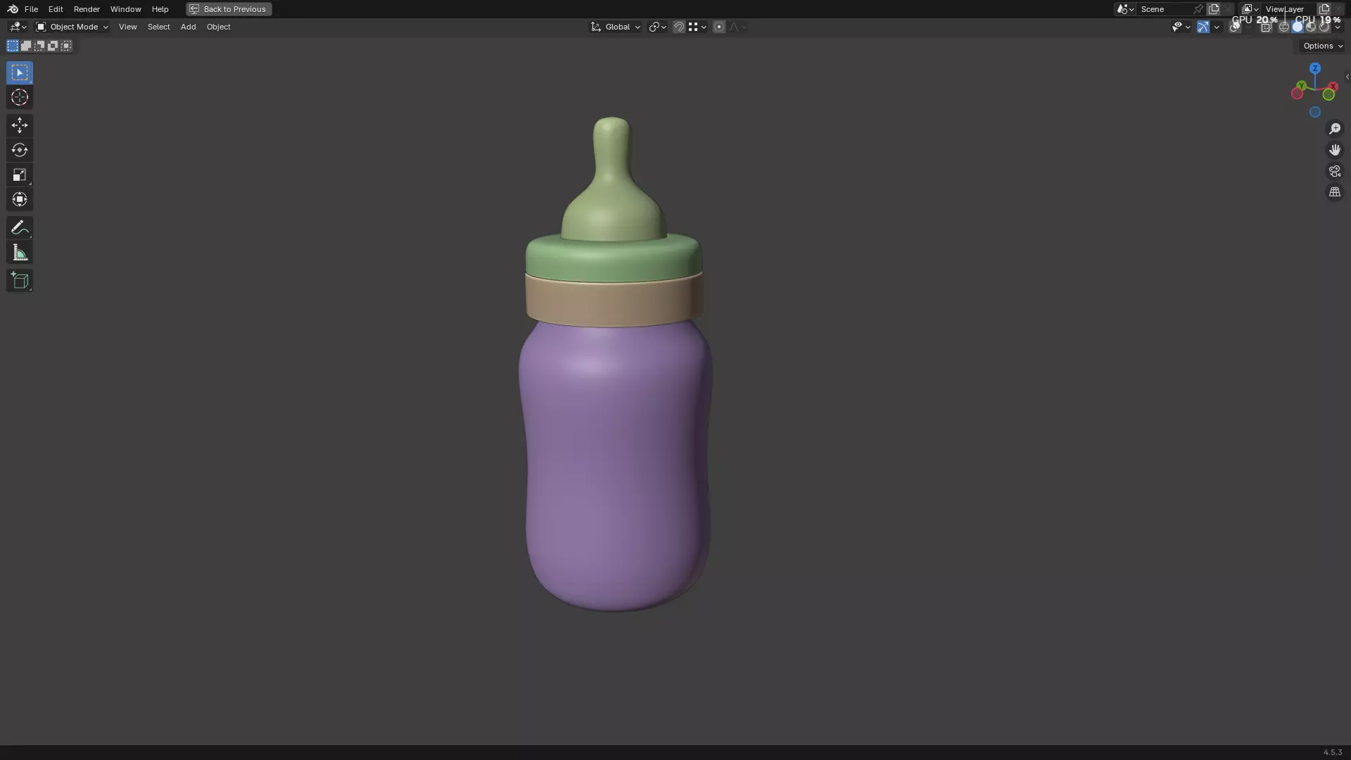 Baby Bottle With Milk 3D model_17