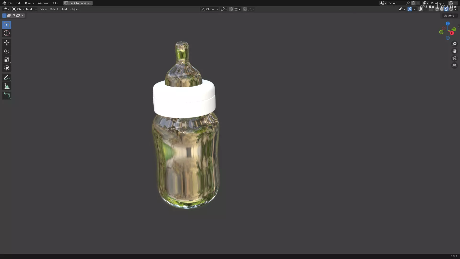 Baby Bottle With Milk 3D model_33