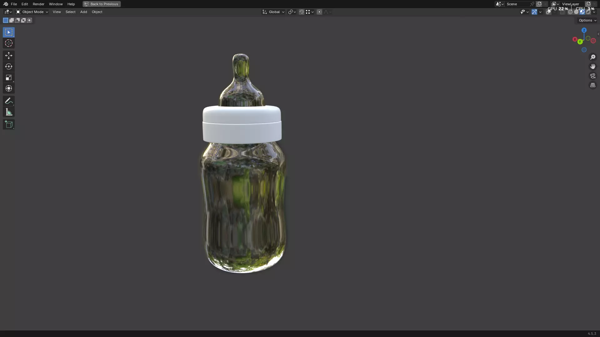 Baby Bottle With Milk 3D model_43