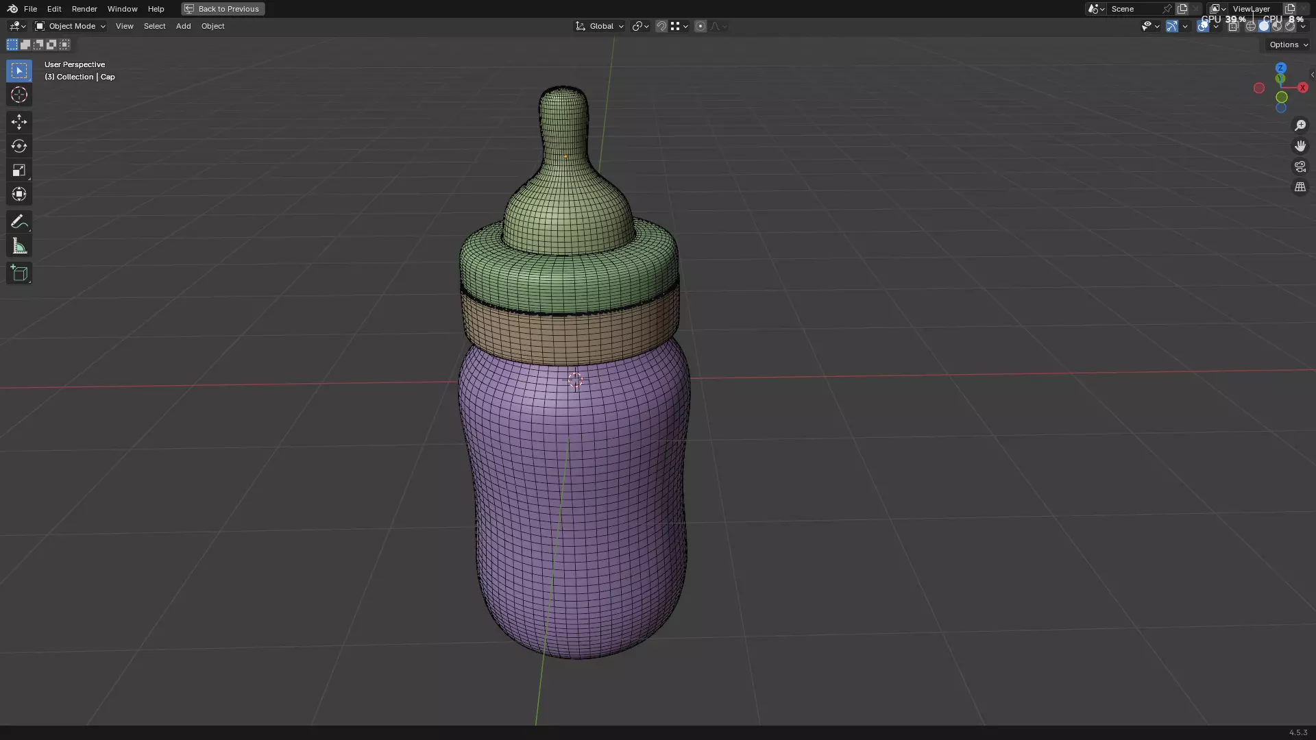 Baby Bottle With Milk 3D model_13