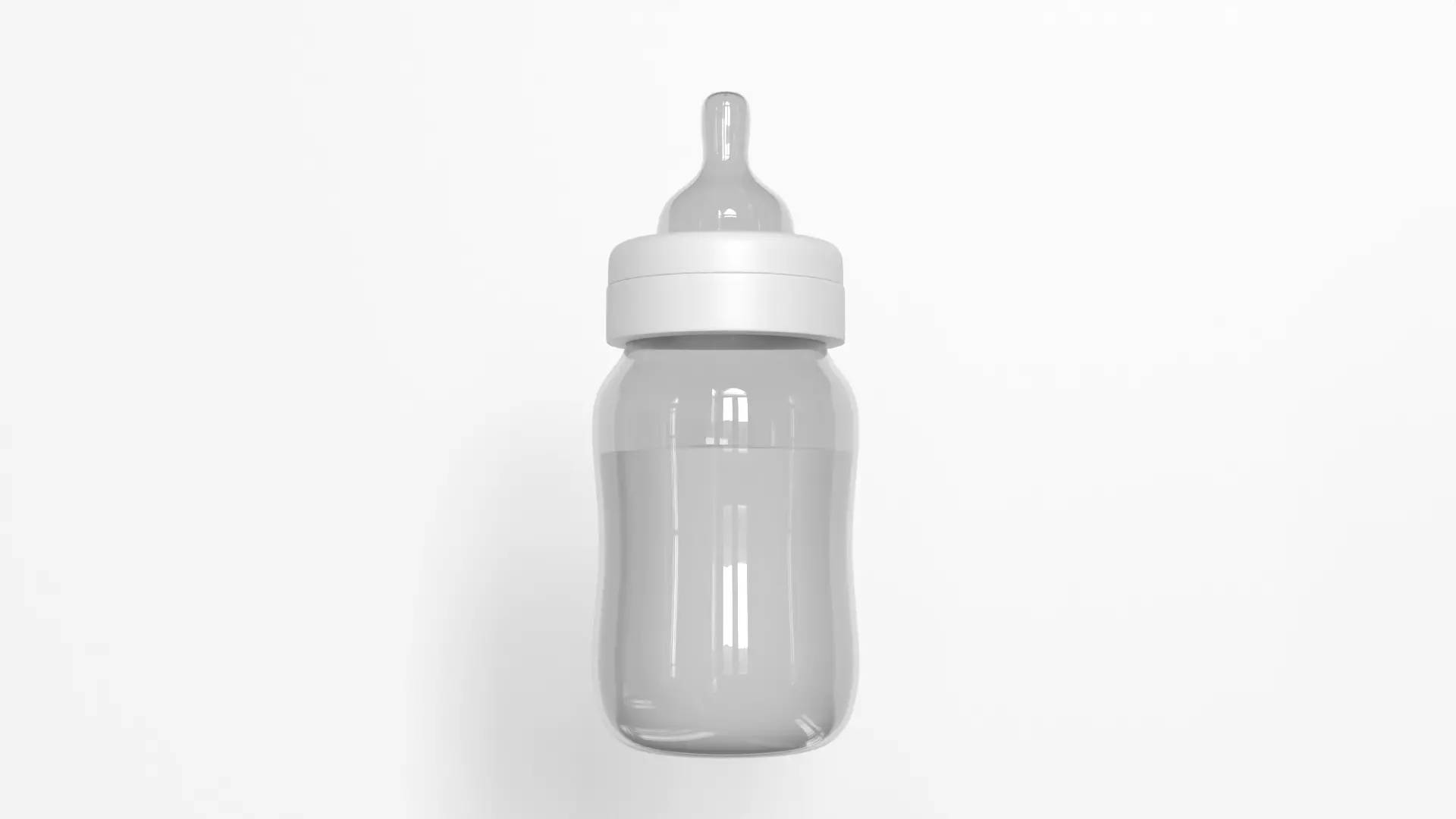 Baby Bottle With Milk 3D model_2
