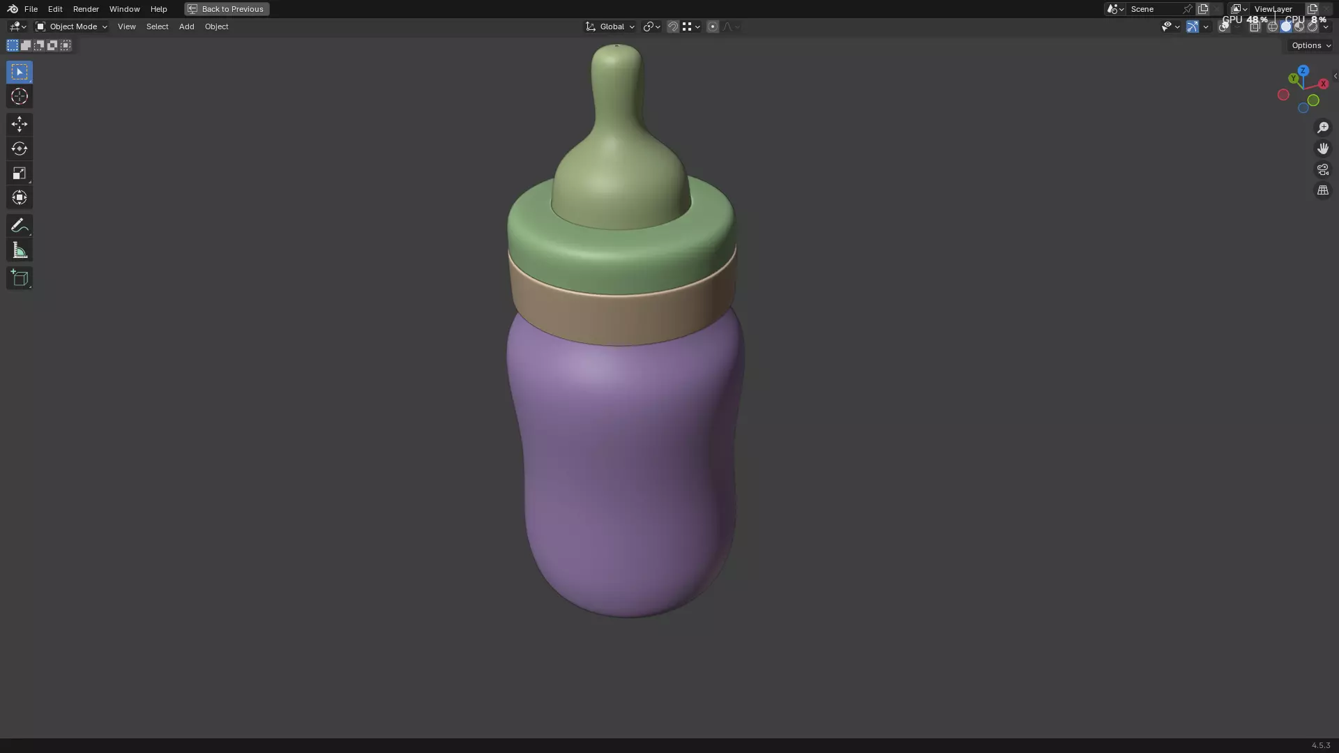 Baby Bottle With Milk 3D model_31