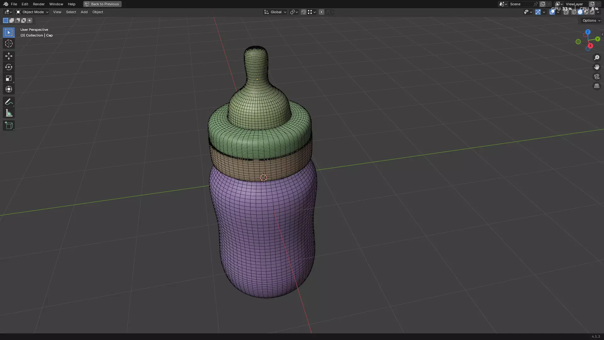 Baby Bottle With Milk 3D model_7