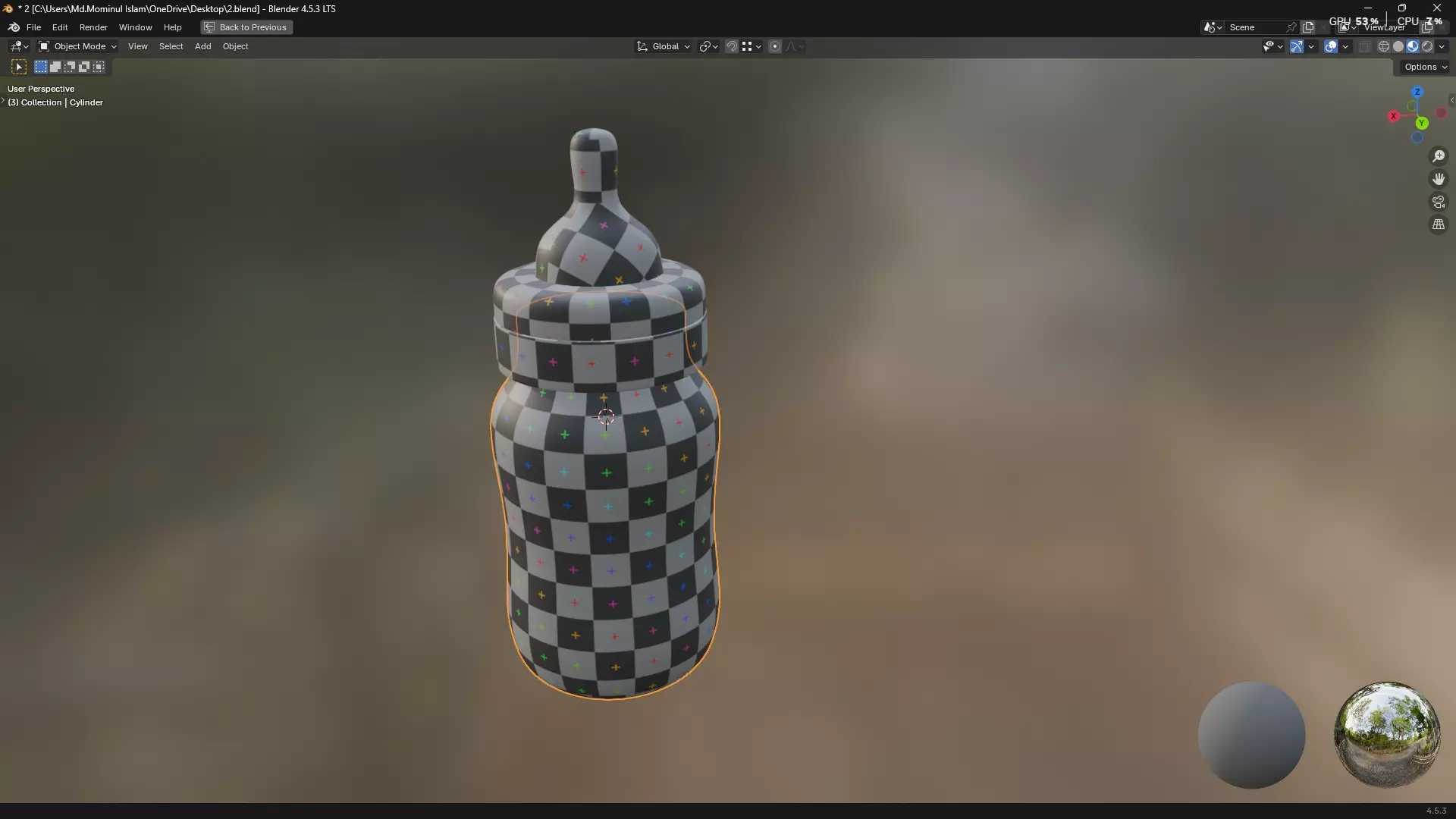 Baby Bottle With Milk 3D model_5