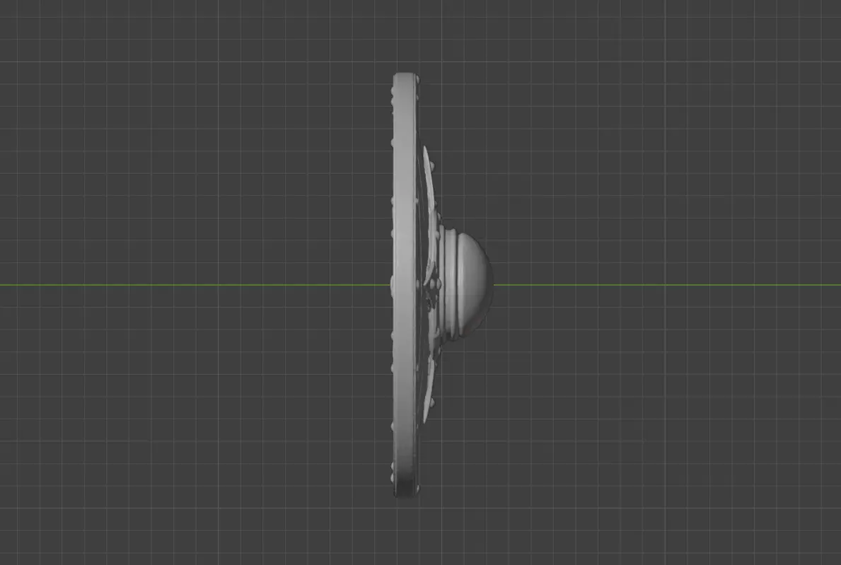 Viking Round Shield of the Iron Star Low-poly 3D model_17