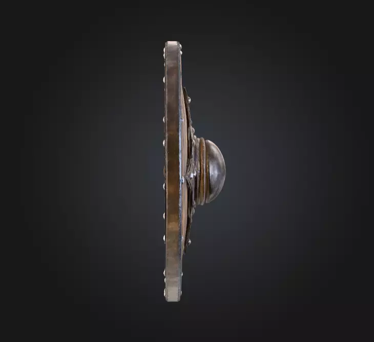 Viking Round Shield of the Iron Star Low-poly 3D model_2