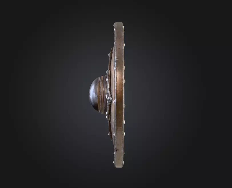Viking Round Shield of the Iron Star Low-poly 3D model_6