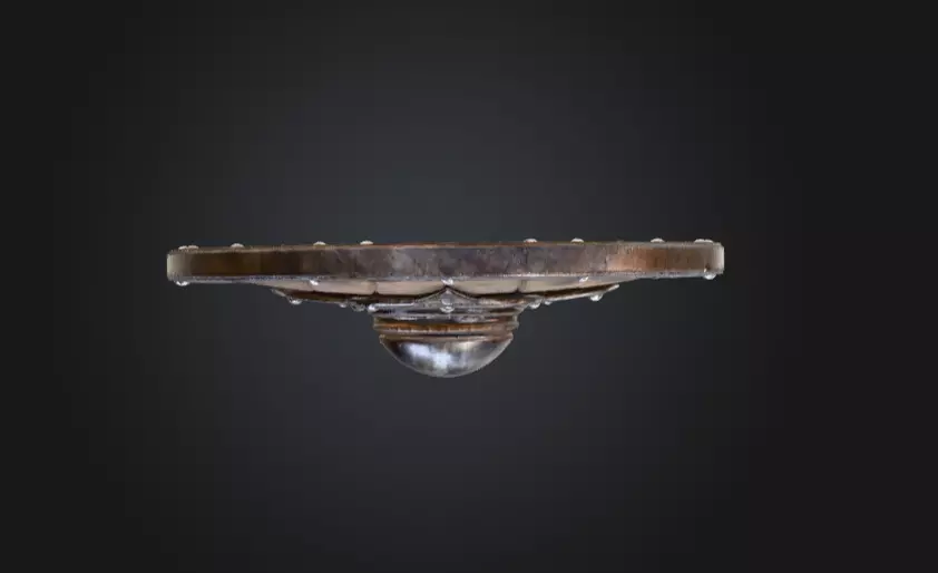 Viking Round Shield of the Iron Star Low-poly 3D model_11