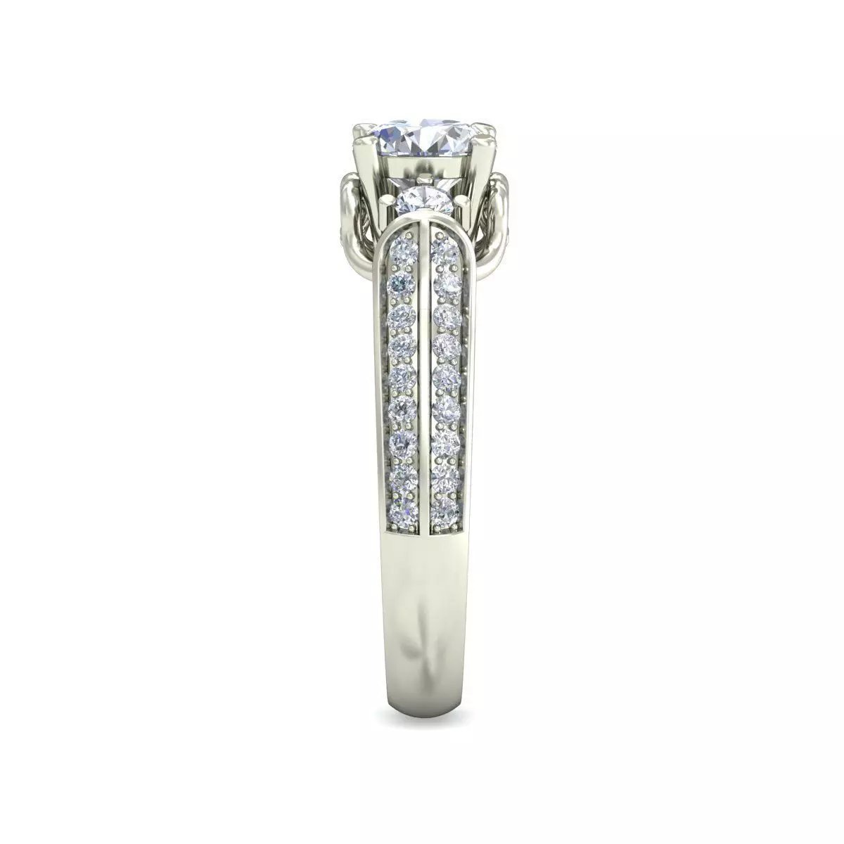 Women Ring Render 3dm STL OBJ FBX Details 3D print model_2