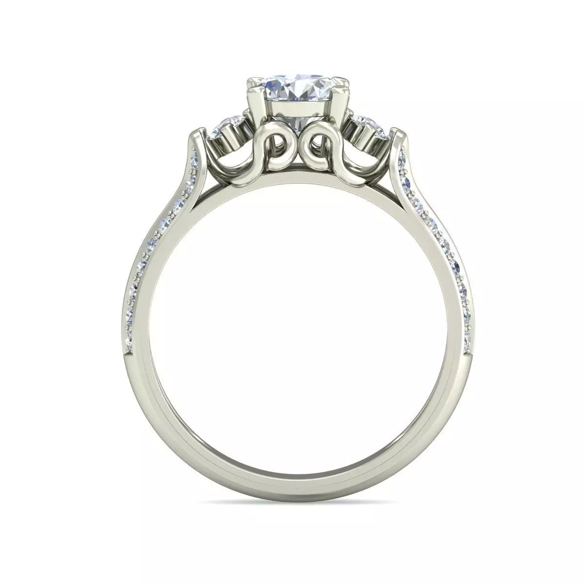 Women Ring Render 3dm STL OBJ FBX Details 3D print model_1