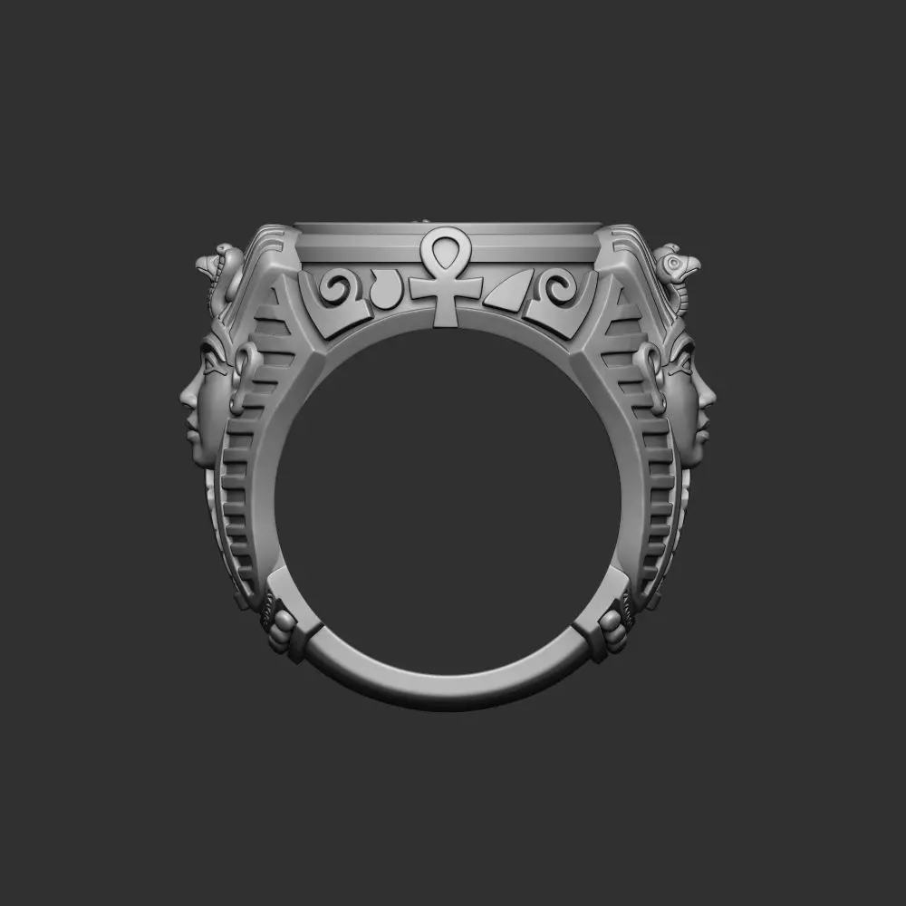 Tutankhamun Anubis Horus Egyptian Ring 3D print model_7