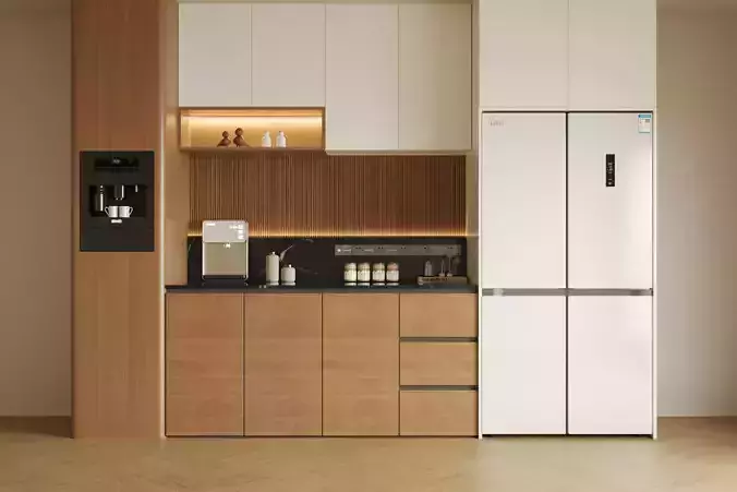 Refrigerator and sideboard