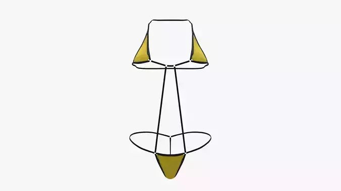 Swimsuit SMS 59 Low-poly 3D model