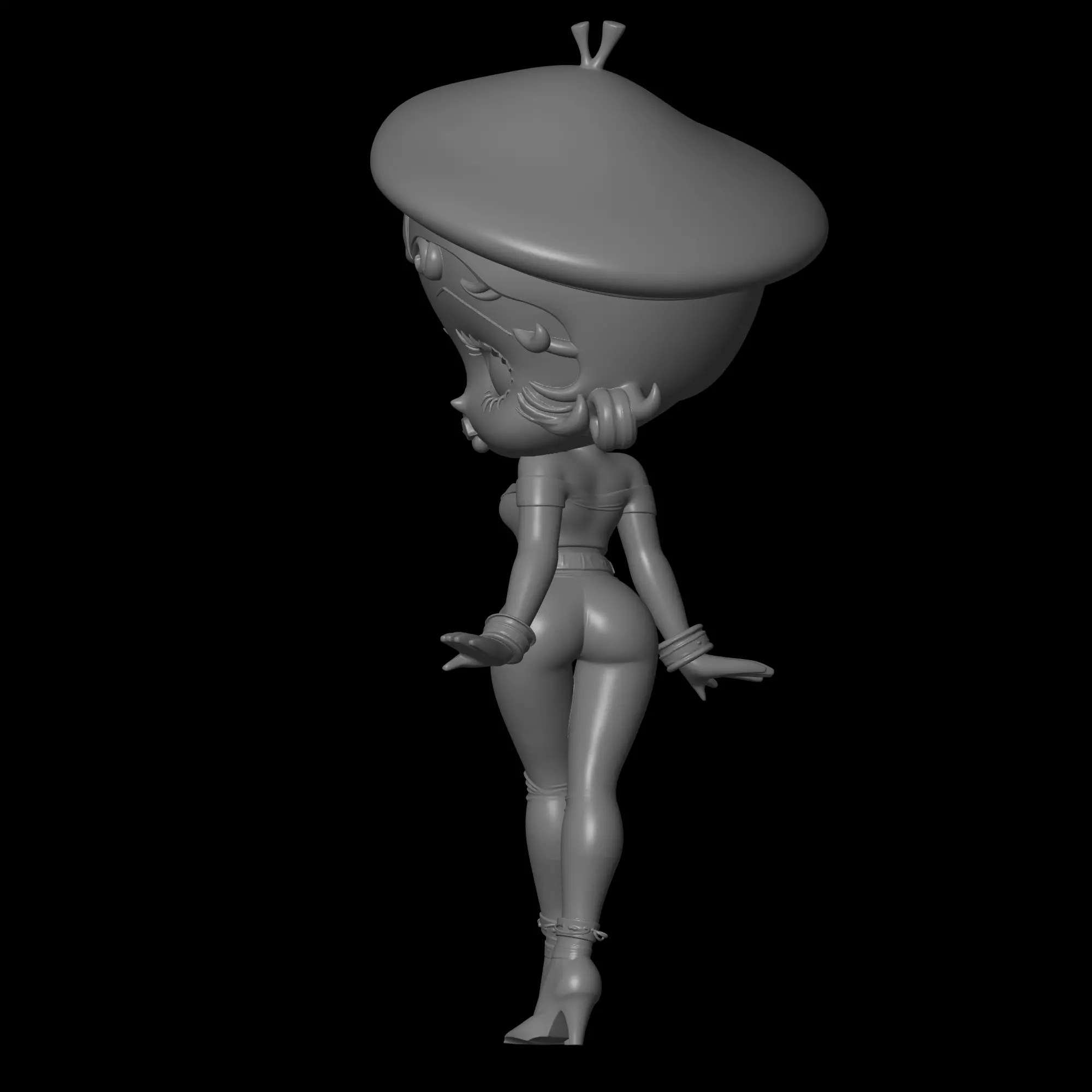 cute betty bopp model 3D print model_1