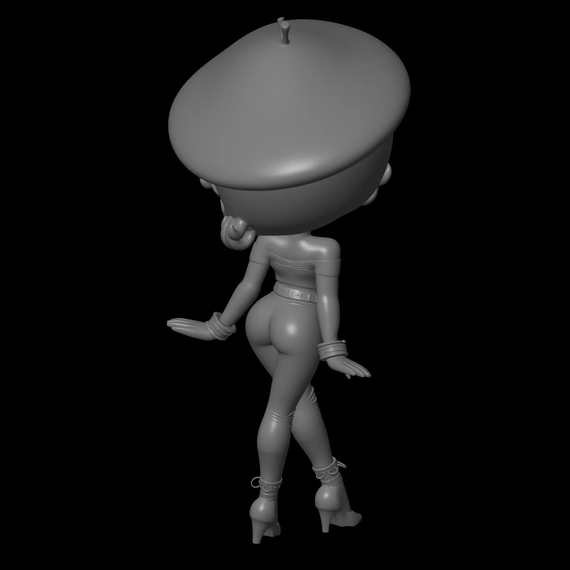 cute betty bopp model 3D print model_2