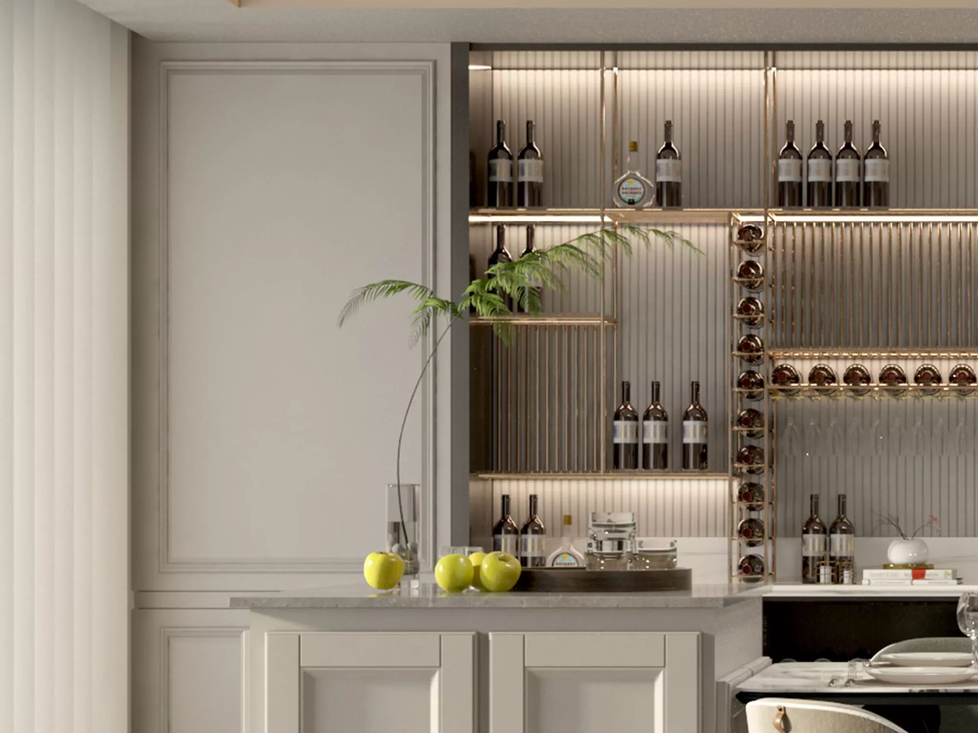 Kitchen interior 3D model_3