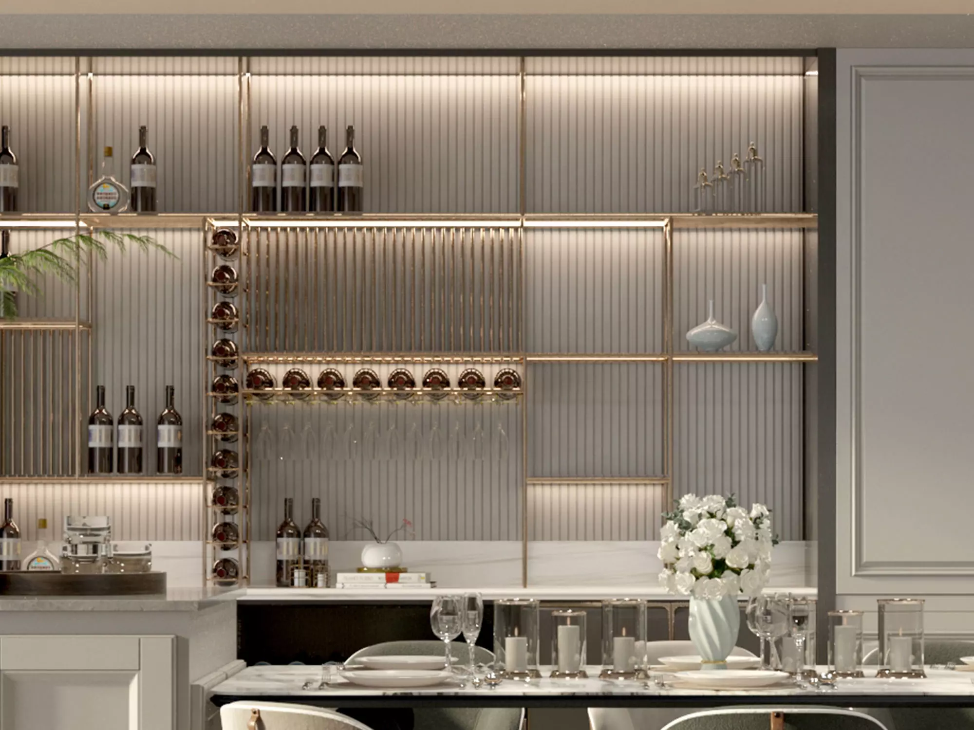 Kitchen interior 3D model_2