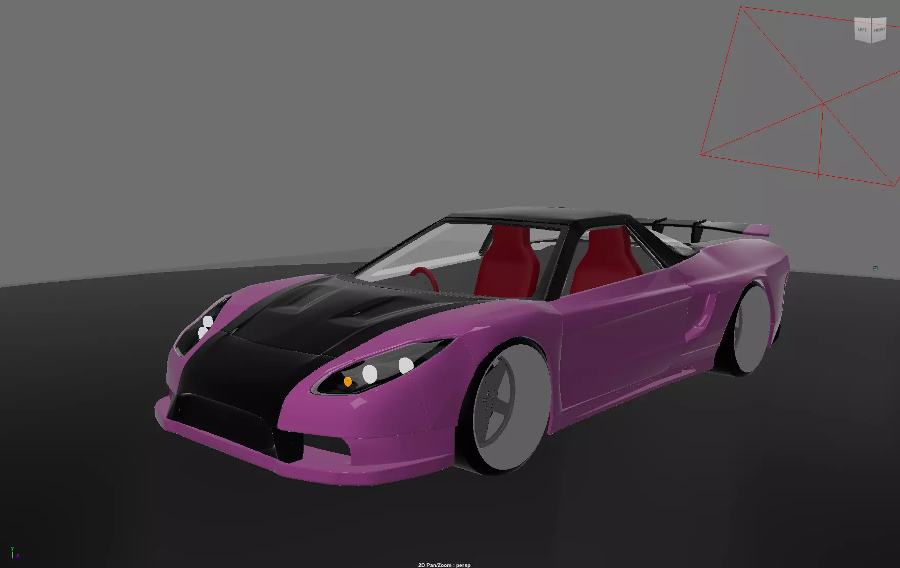 honda nsx veilside performance Low-poly 3D model_7