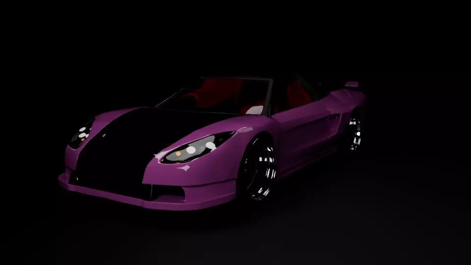 honda nsx veilside performance Low-poly 3D model_0