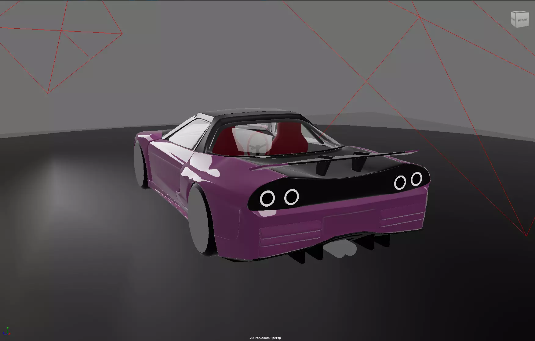 honda nsx veilside performance Low-poly 3D model_9