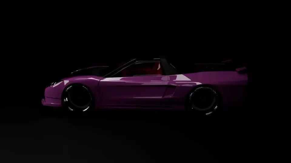 honda nsx veilside performance Low-poly 3D model_2