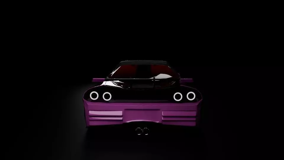 honda nsx veilside performance Low-poly 3D model_5